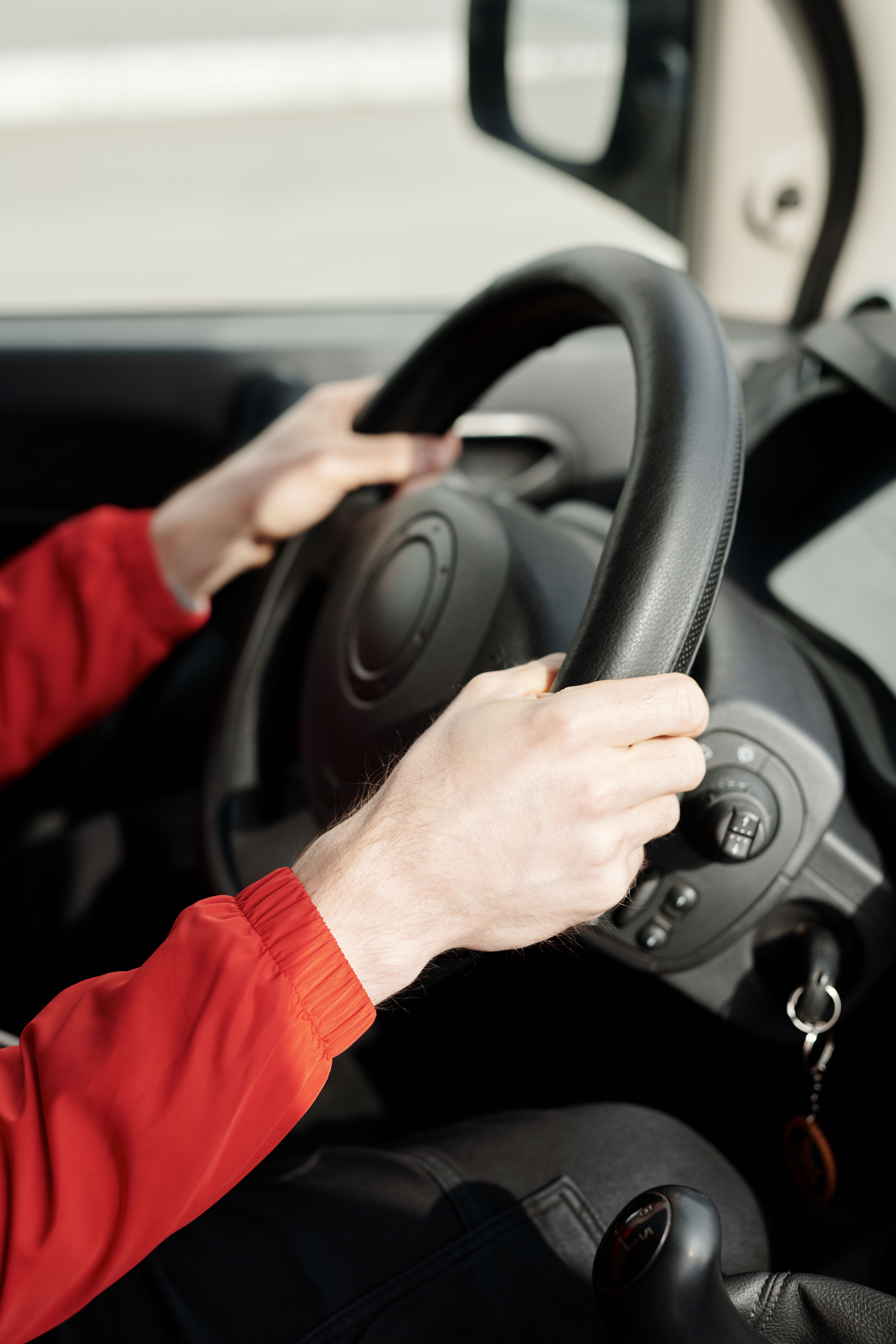 Learner driver preparing for a mock driving test in Pinner